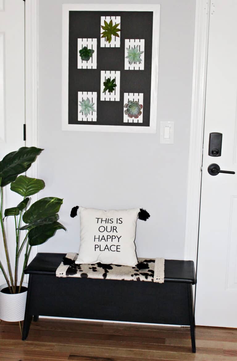 Simple Wood Bench With A Boho Vibe
