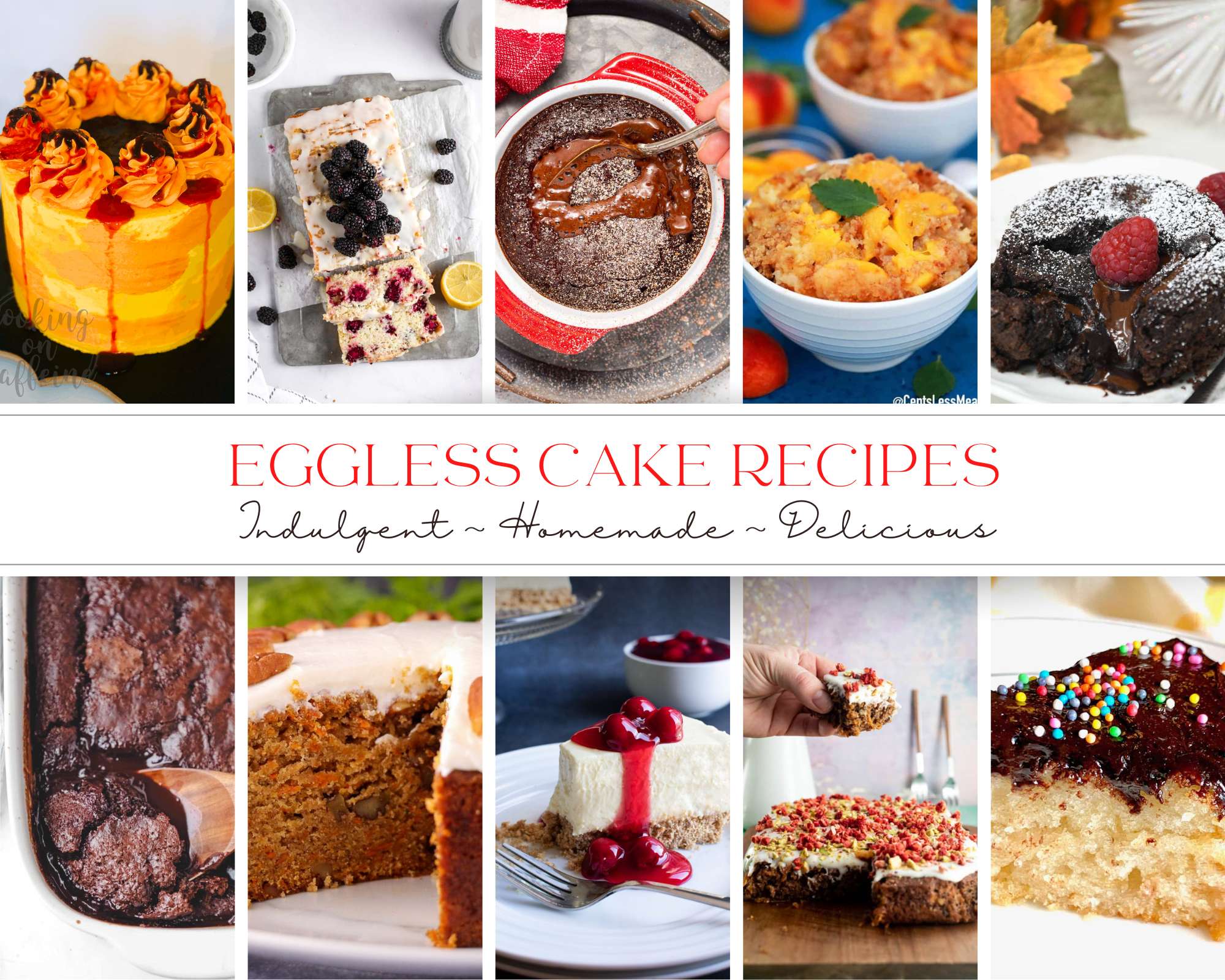 feature image collage eggless cake recipes