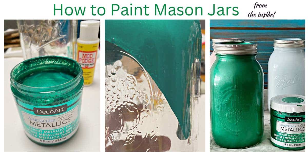 painted mason jars collage