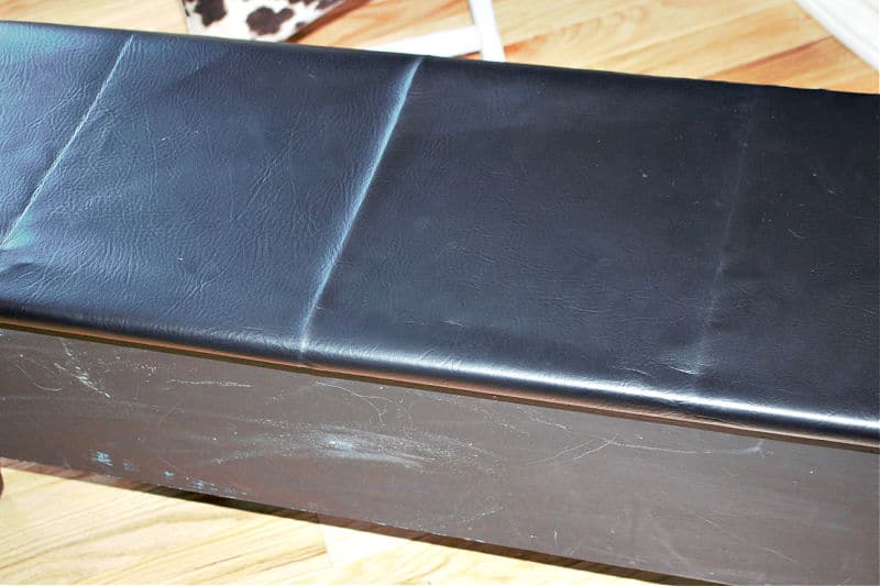 leather on bench
