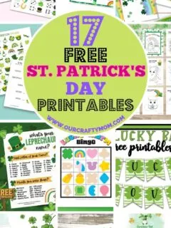 pin collage st. patrick's day printables