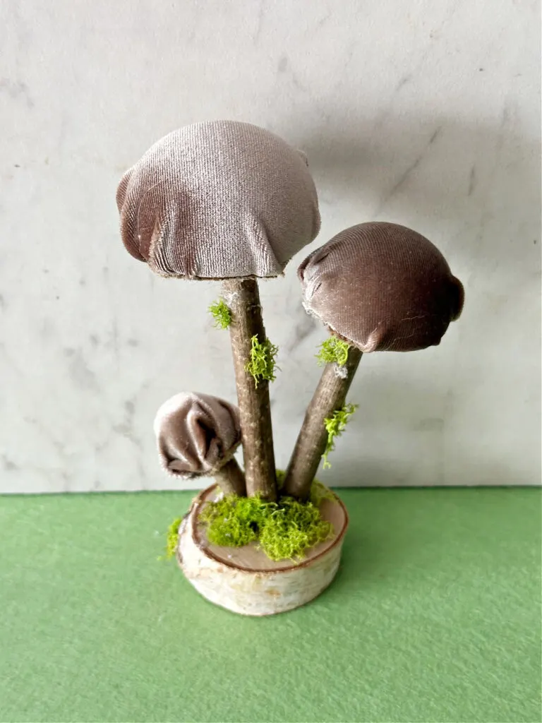 finished mushroom craft