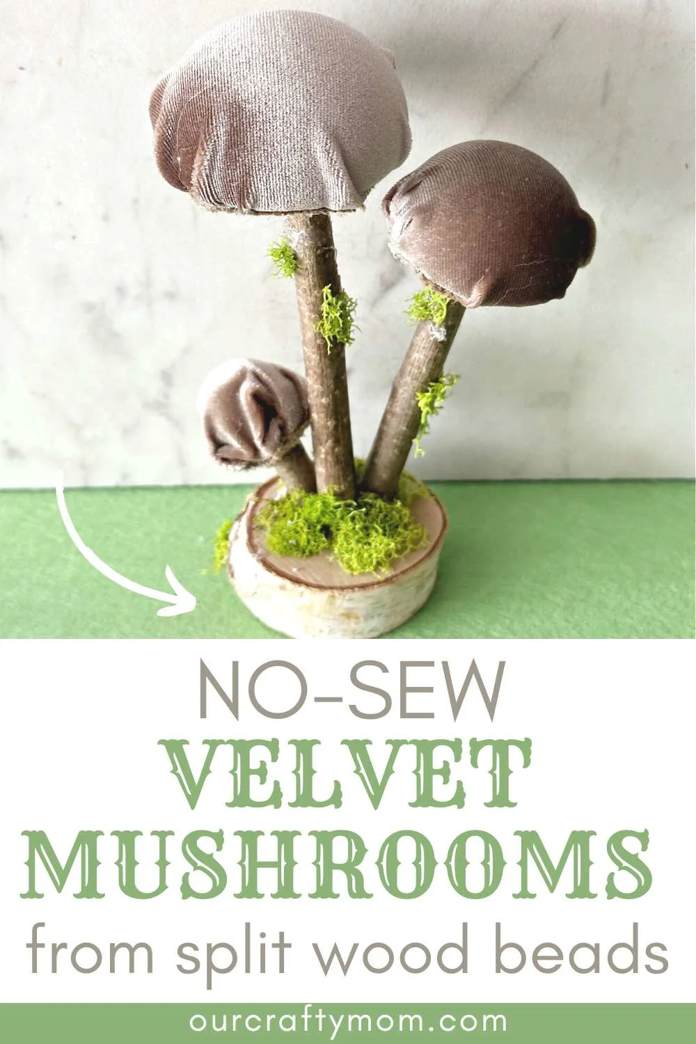 no sew velvet mushroom craft pin