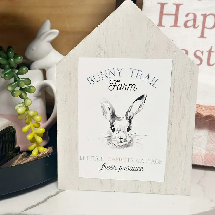 bunny trail easter image on house