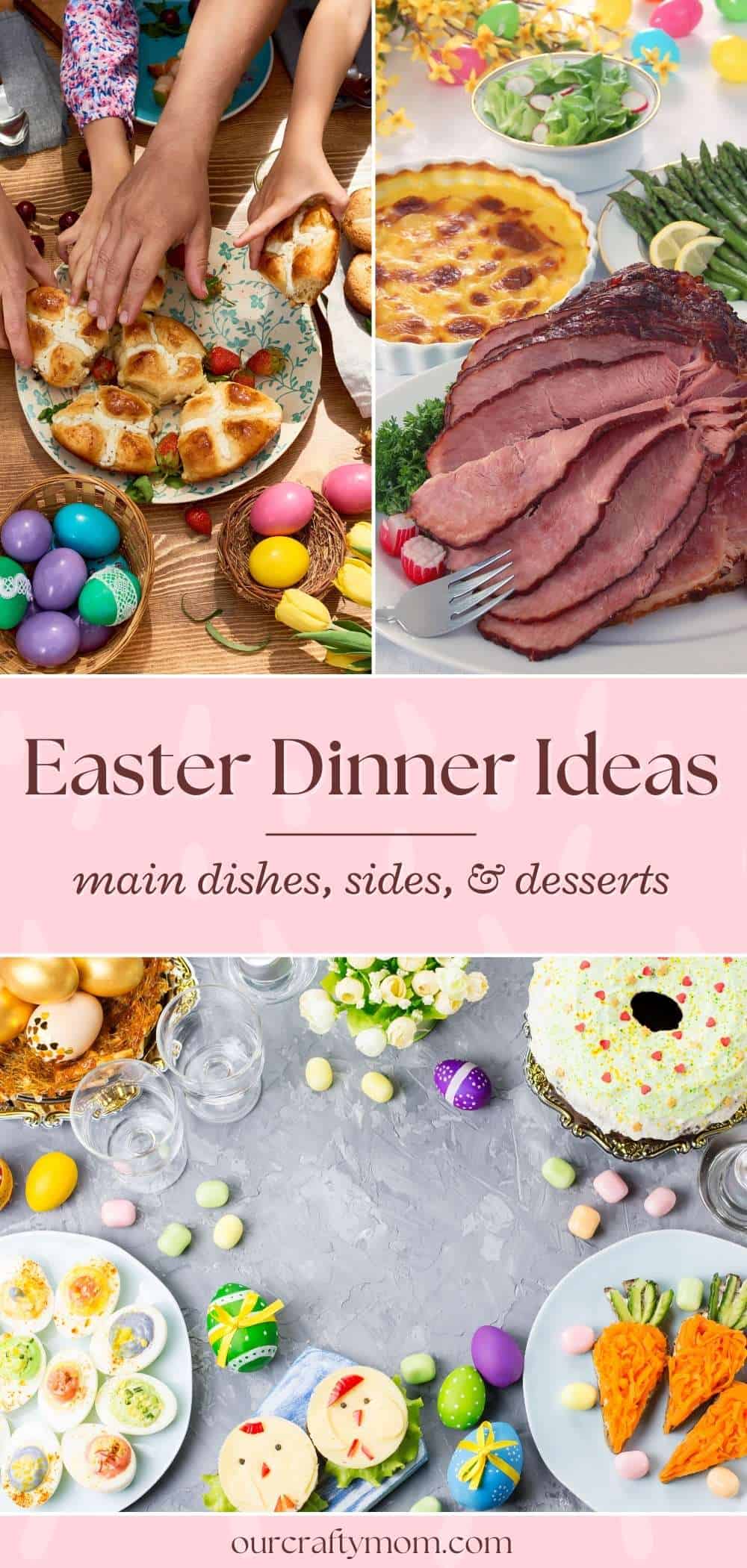 Easter recipe collage with text 