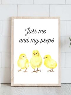 just me and my peeps easter printable
