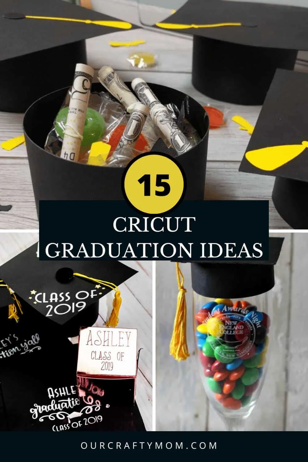 Cricut graduation ideas pin collage