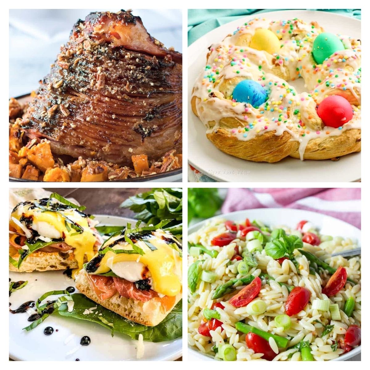 Easter brunch 4 image collage