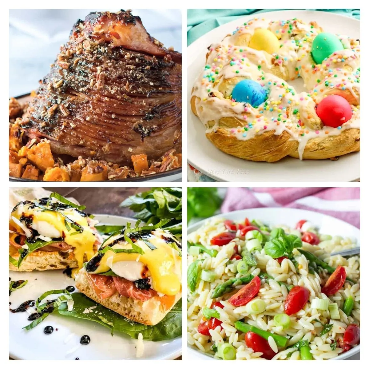 Easter brunch 4 image collage