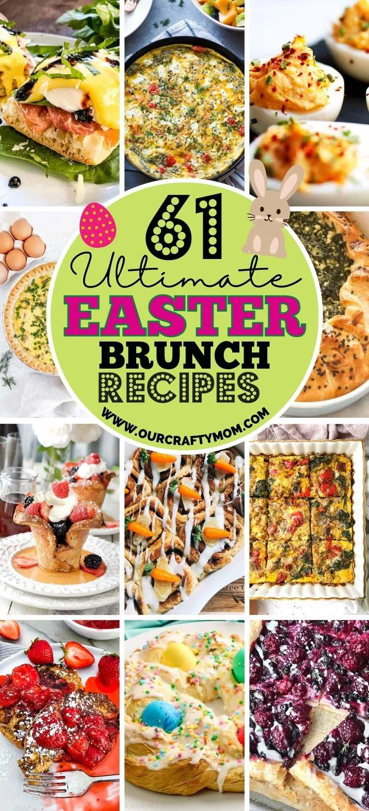 pin collage Easter brunch recipes with text overlay