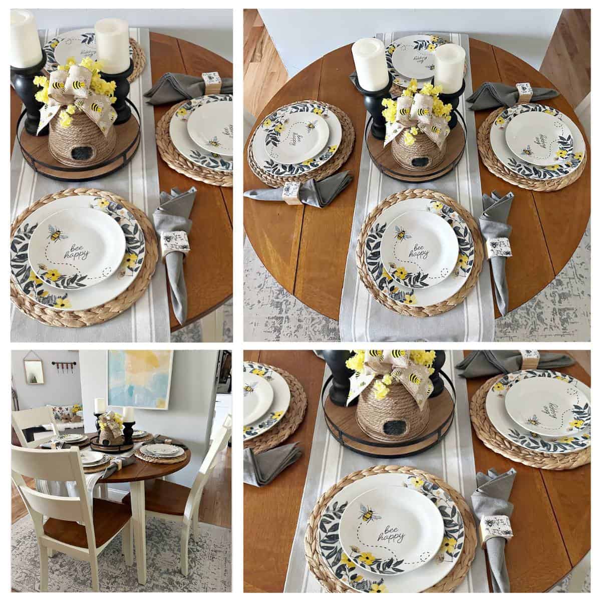 bee themed tablescape with Decocrated