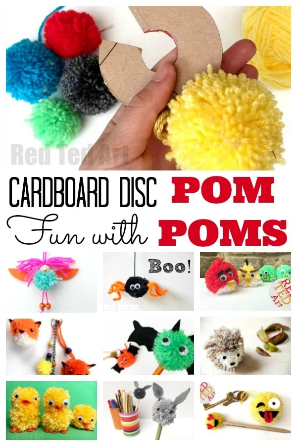 DIY cardboard pom pom maker