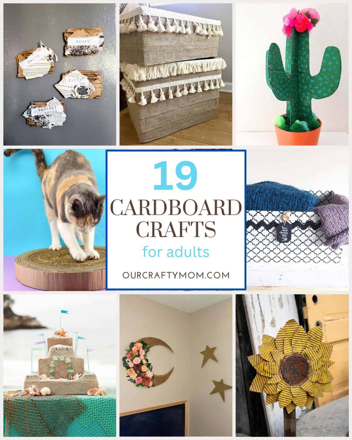 cardboard crafts for adults feature collage