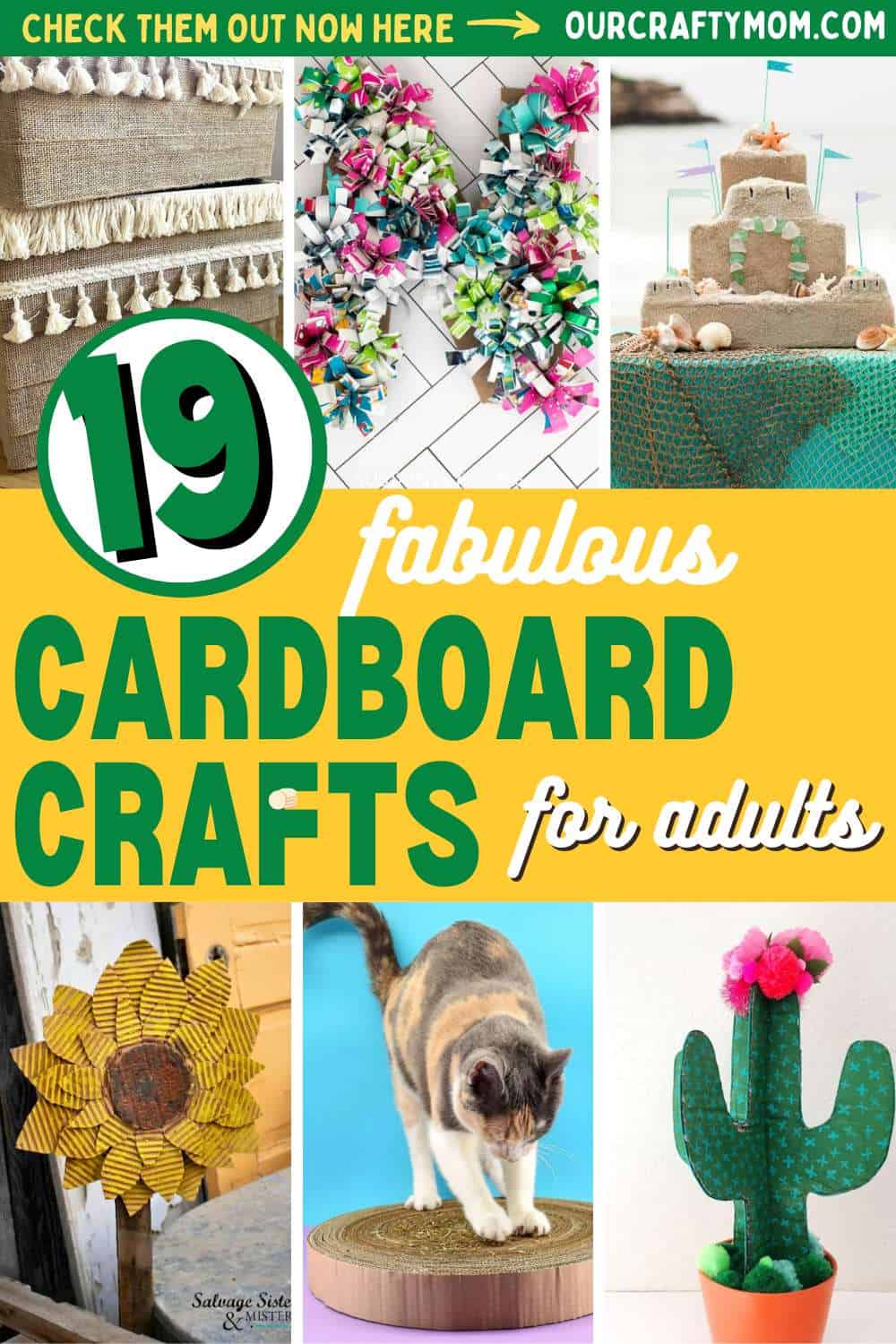 pin collage cardboard crafts for adults