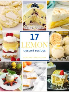 easy lemon desserts recipe collage