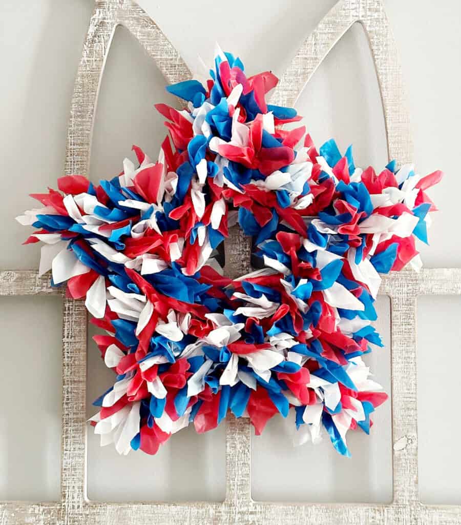 Show Your Patriotism With A Fun Red White And Blue Wreath