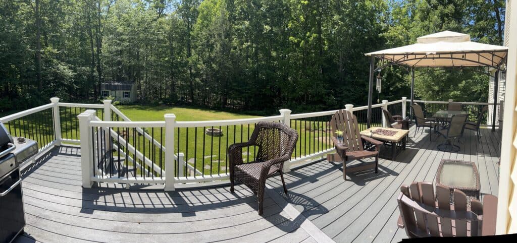 new england deck before cleaning