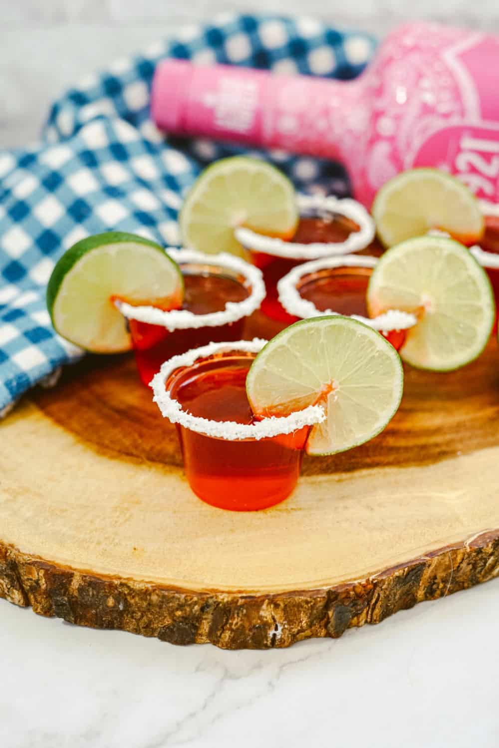 margarita watermelon jello shots on tray