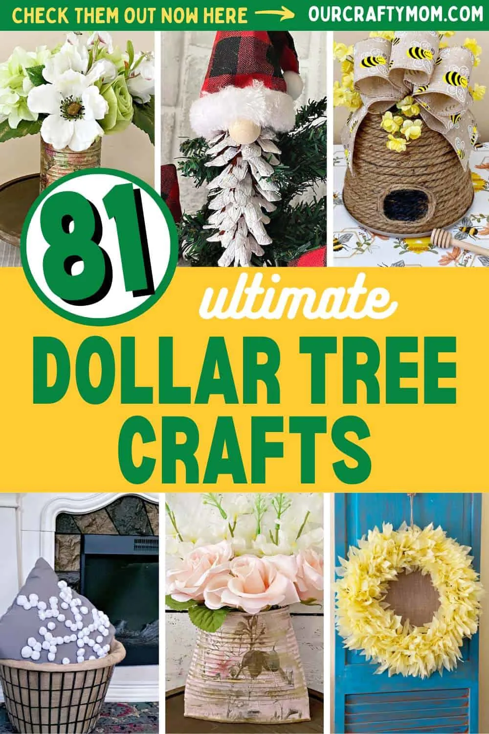 dollar tree crafts pin collage with text