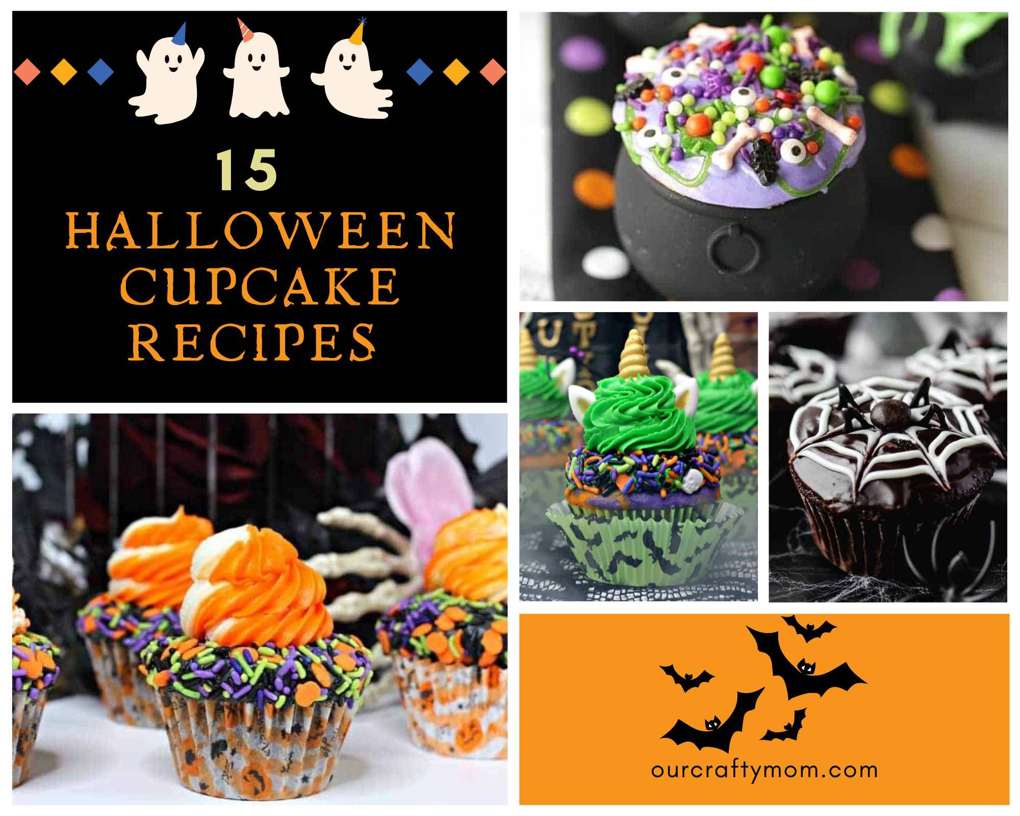 Halloween cupcakes fb collage
