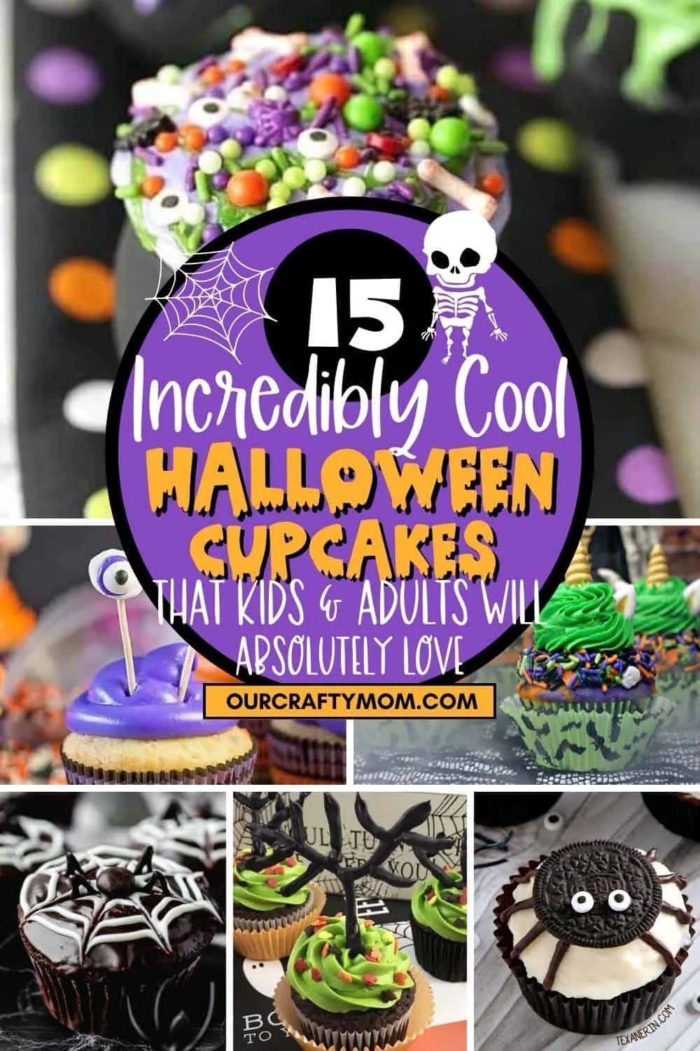 halloween cupcakes pin collage