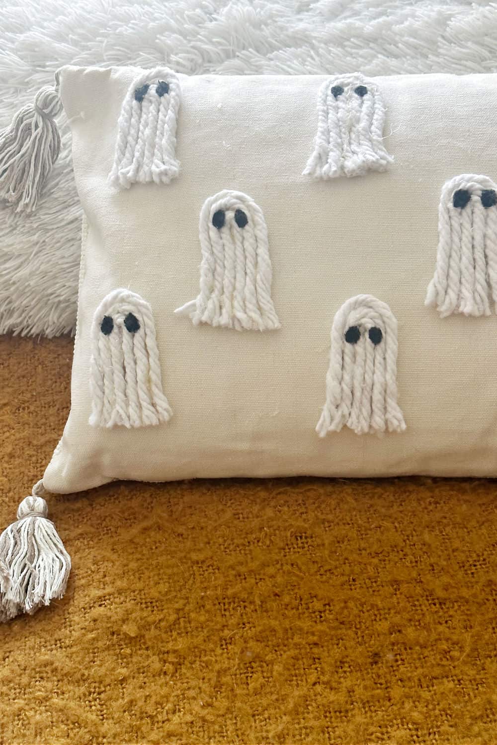 ghost pillow close up
