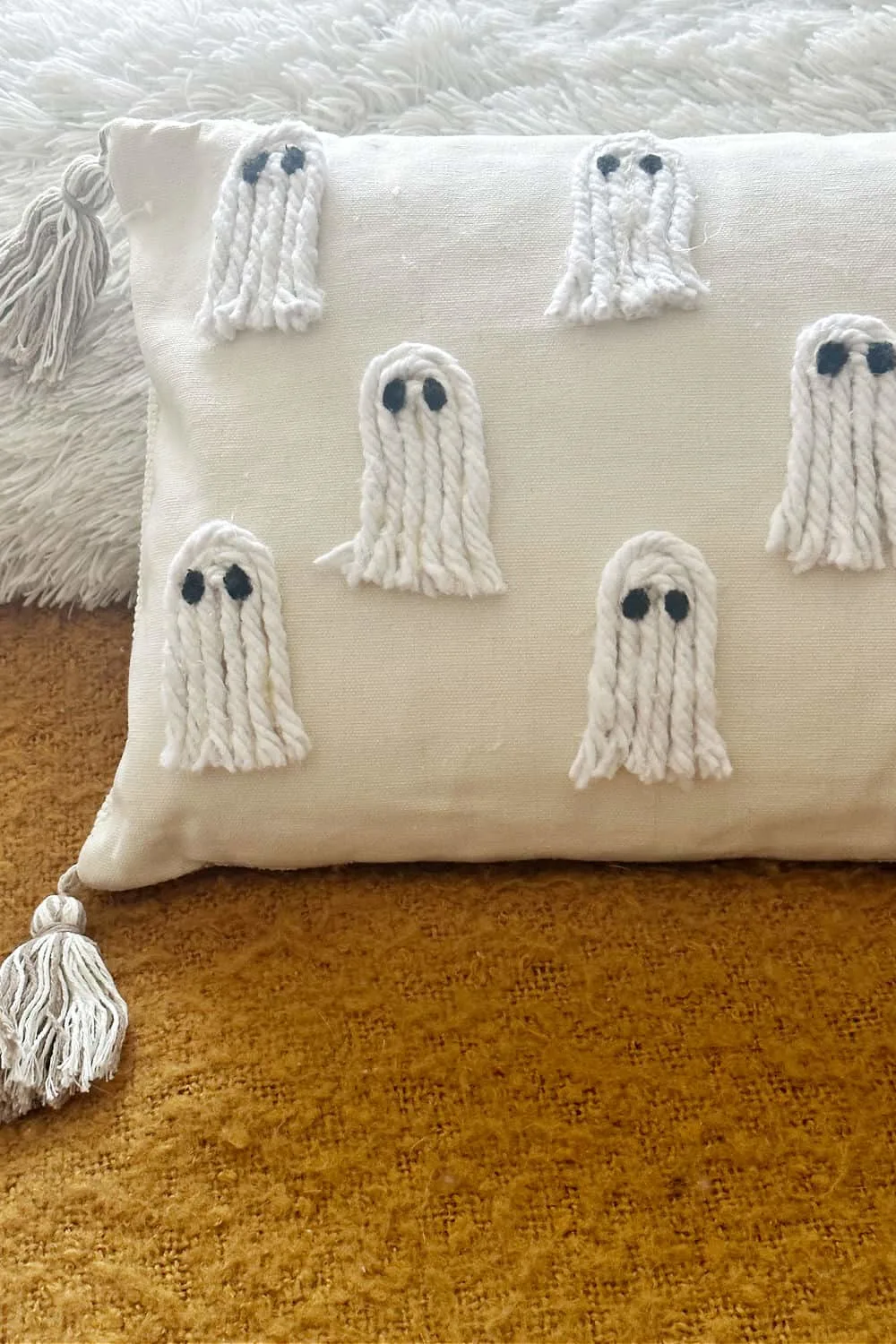 ghost pillow close up