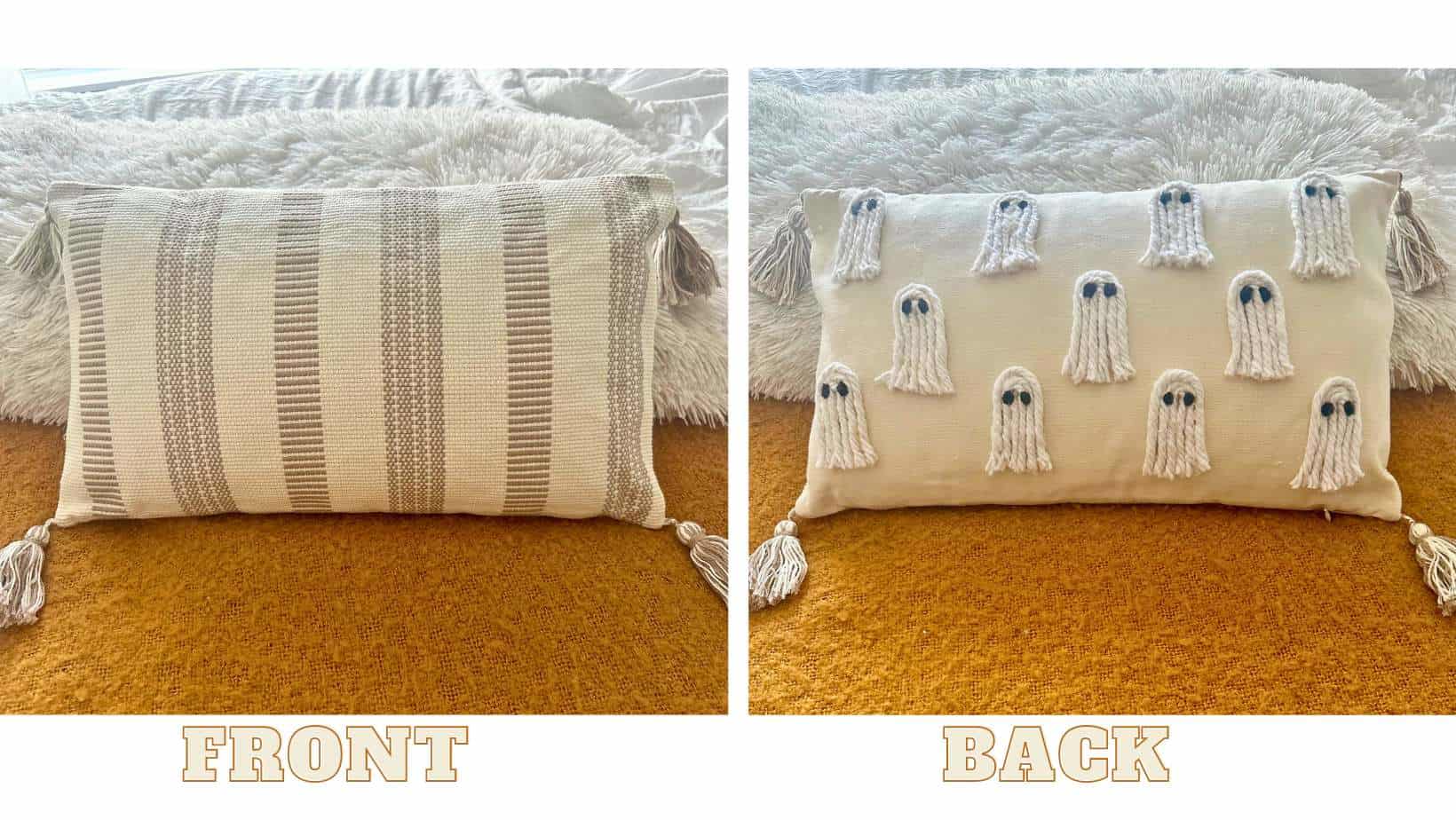 front and back of Decocrated pillow