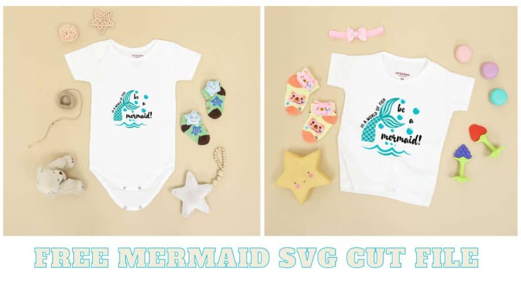 mermaid t shirt and baby onesie