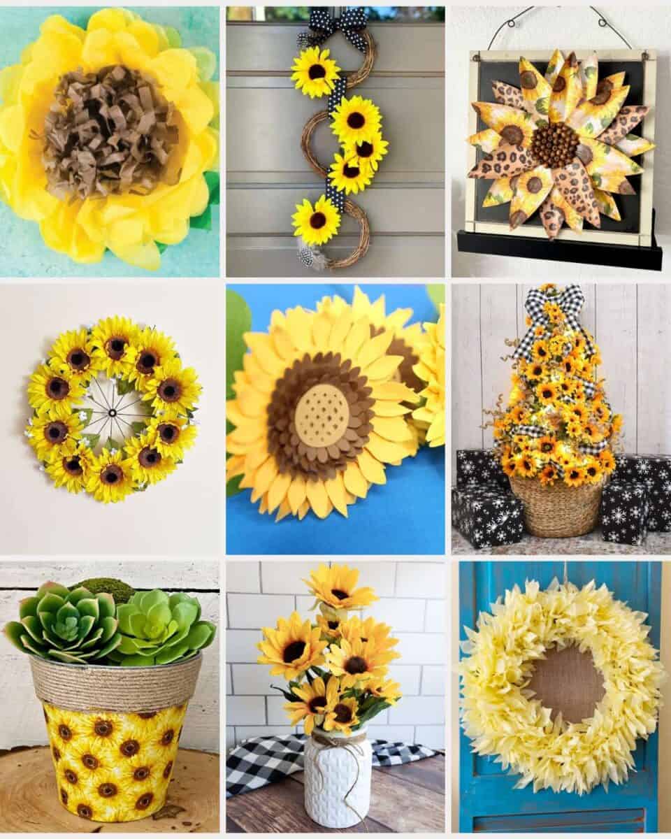 21 Inspiring Sunflower Craft Ideas From Ordinary Materials