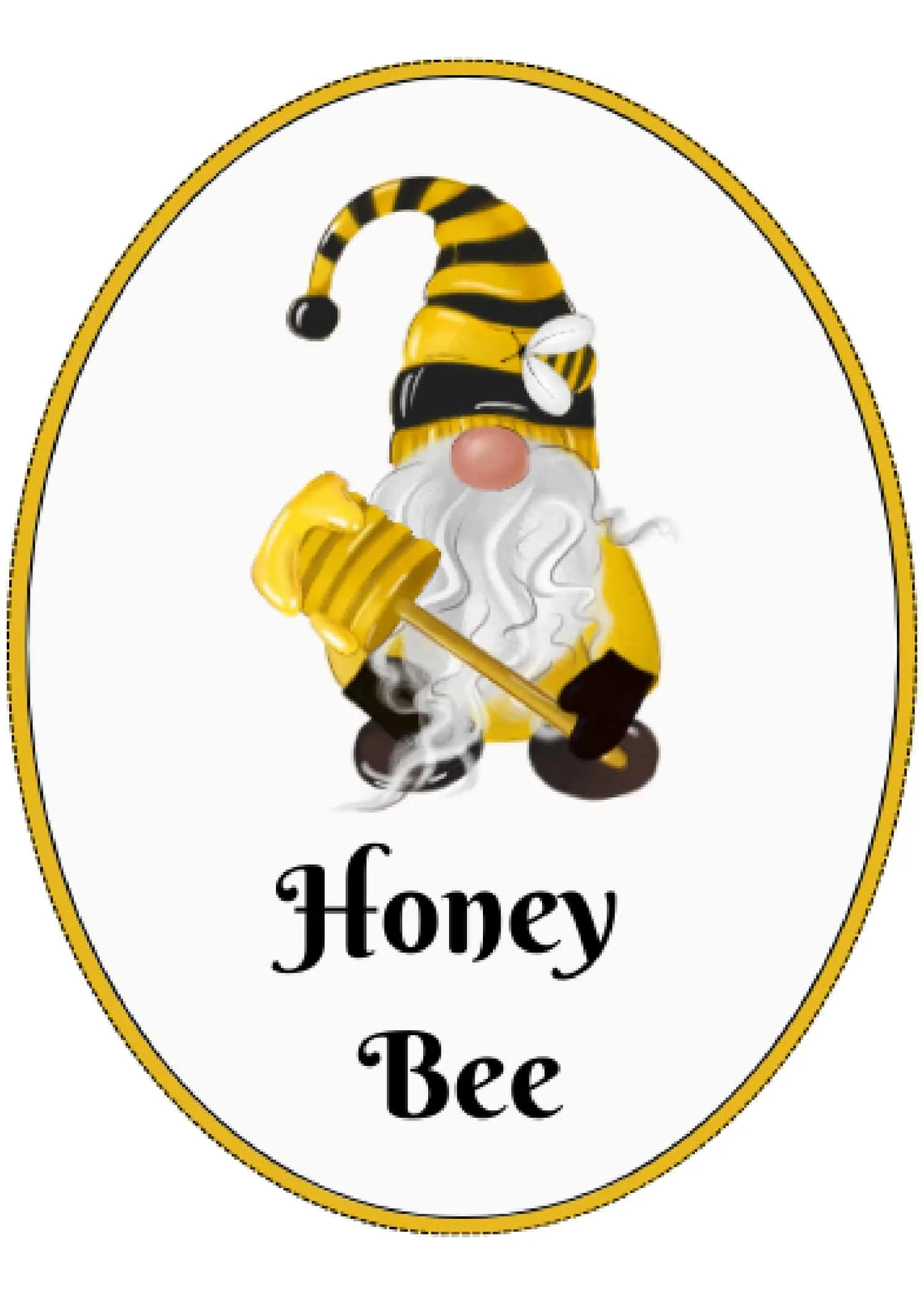 honey bee gnome printable