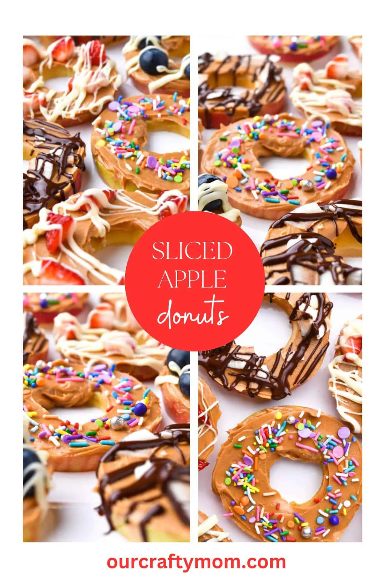 donut apples pin collage with text