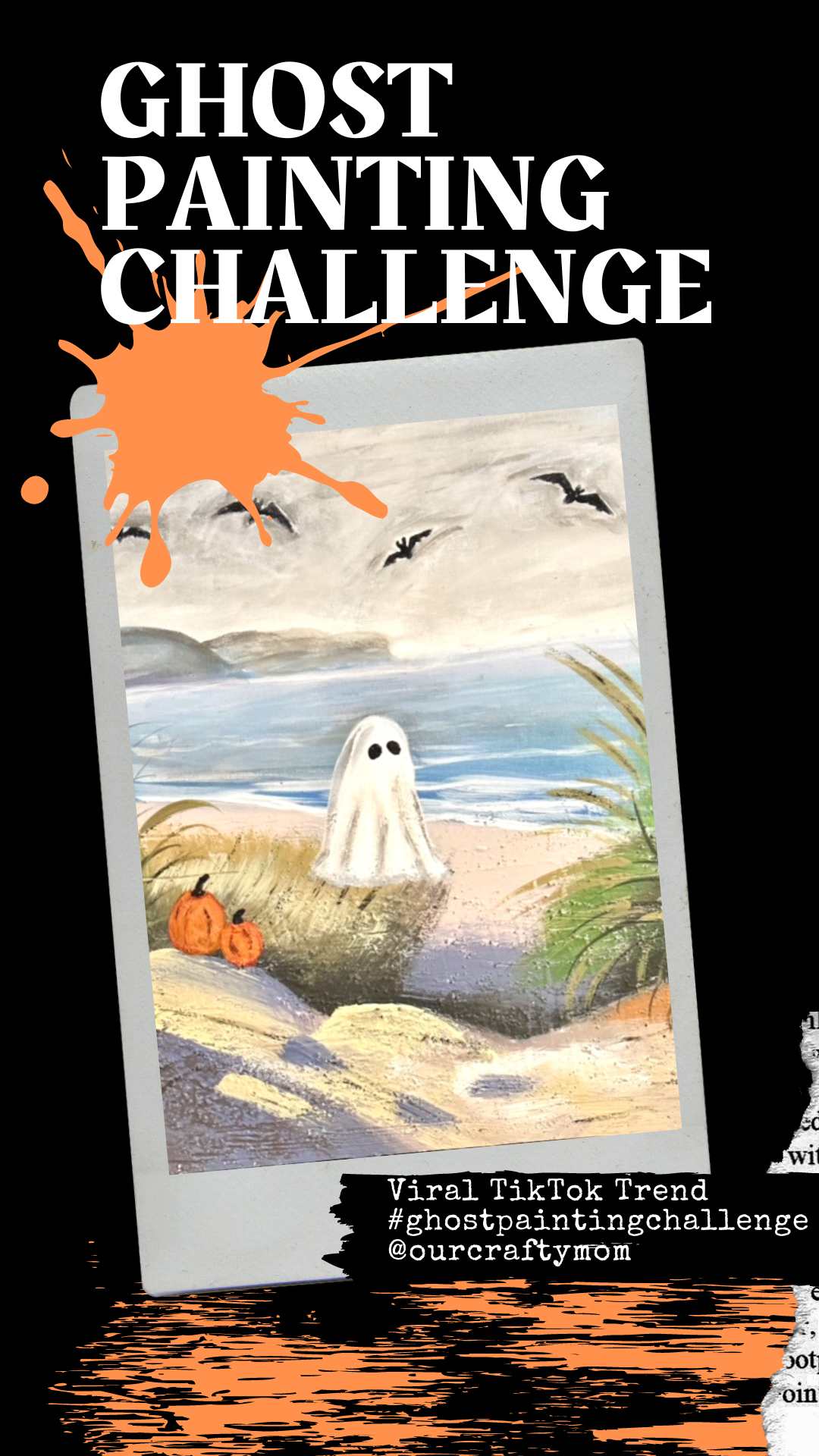 halloween ghost painting tiktok challenge