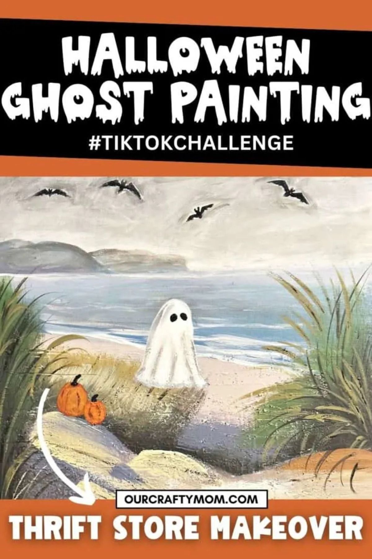 halloween ghost painting on canvas