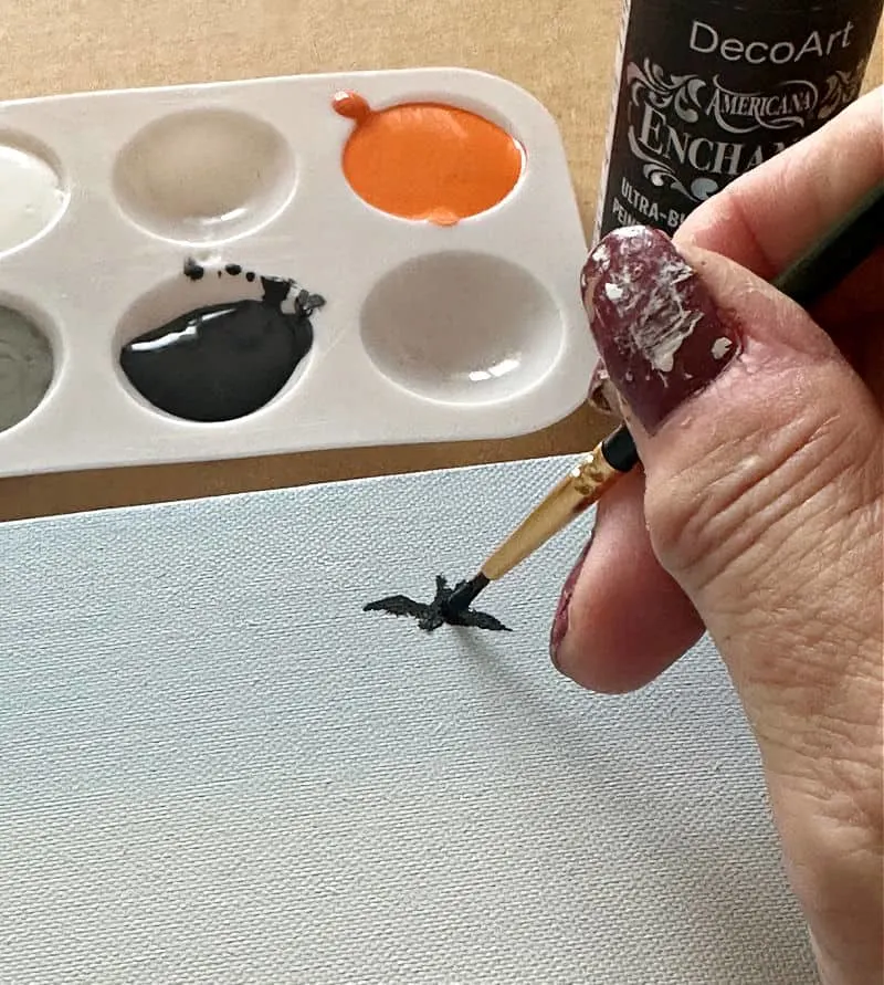 Как да рисувам прилеп с акрилна боя
