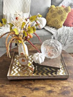 fall coffee table decor styling ideas