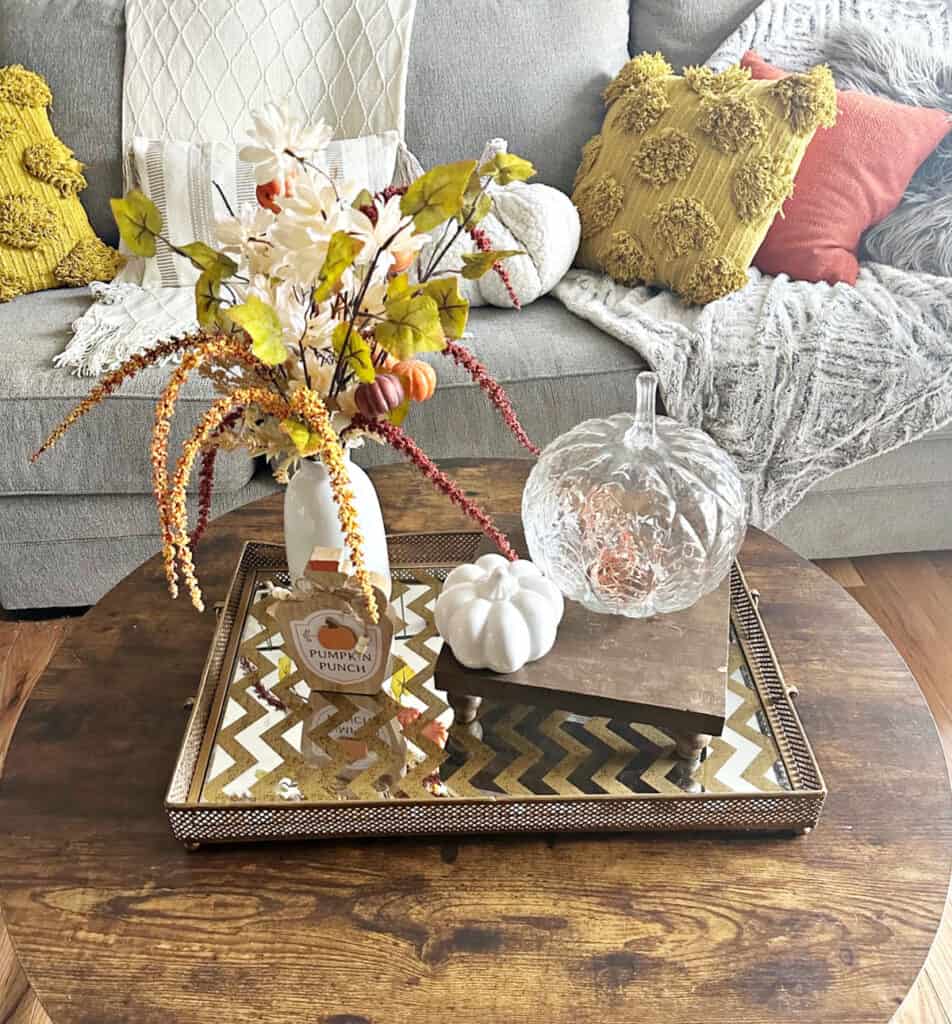 fall coffee table decor styling ideas