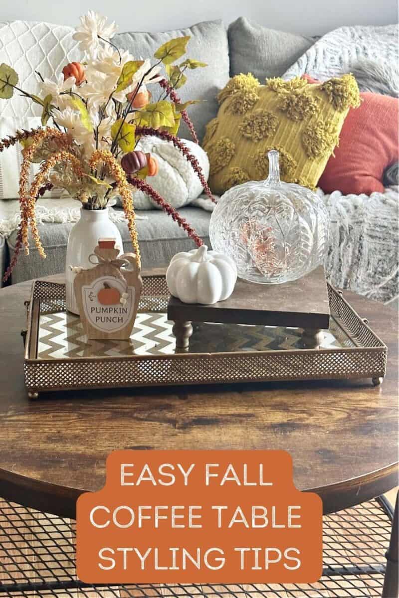 Simple Fall Coffee Table Decor - Thrifty Style Team