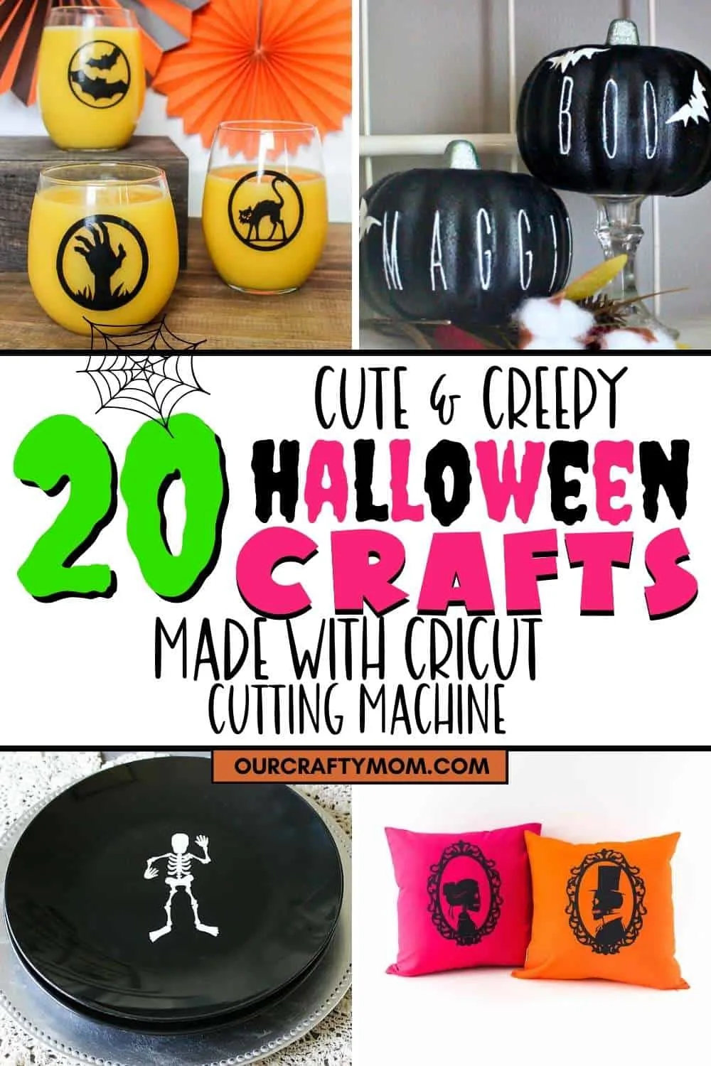 cricut halloween collage with text