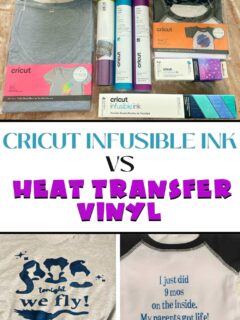 pin collage cricut infusible ink vs iron on