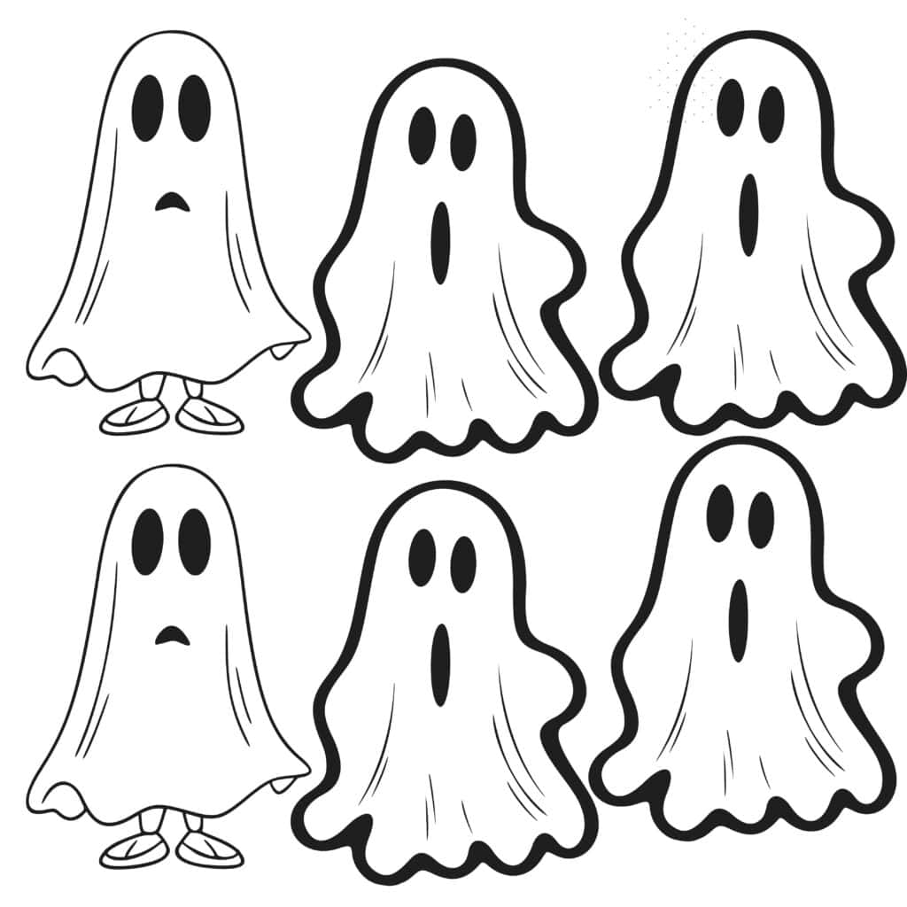 free ghost template Halloween clip art
