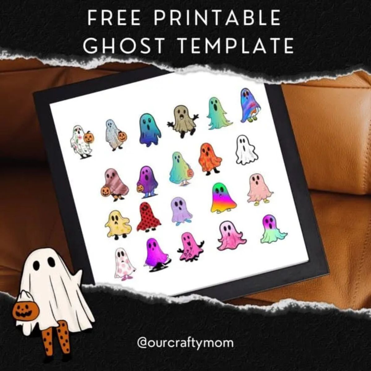 Free printable ghost templates and Halloween ghost clip art