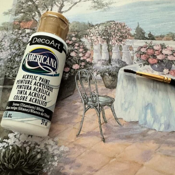 white acrylic paint