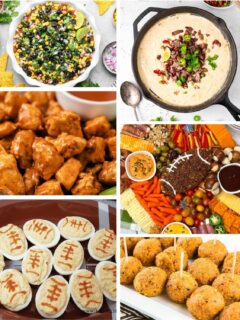 feature image collage football food recipes