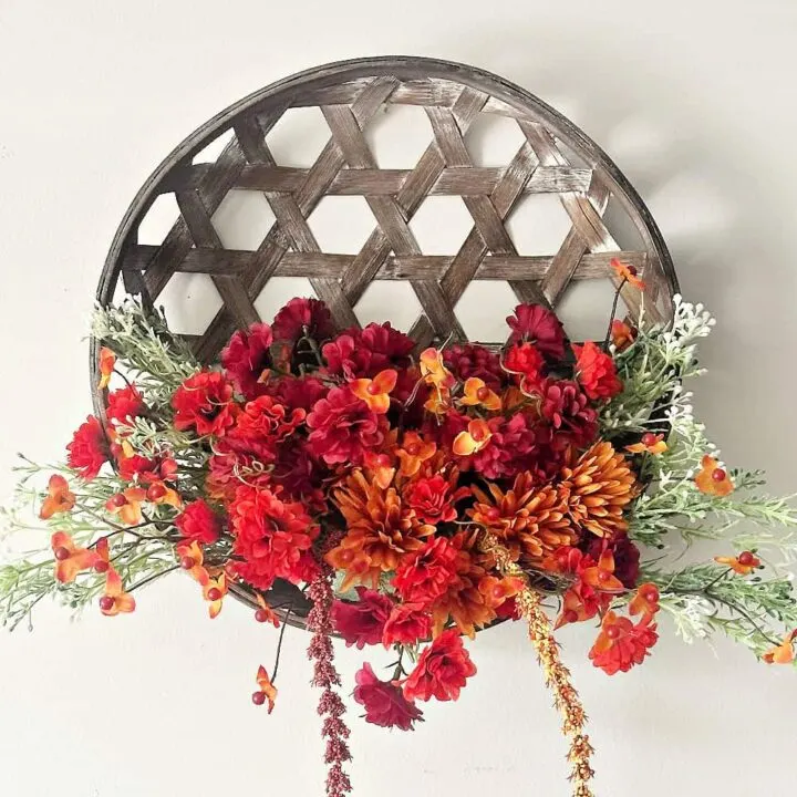 fall tobacco basket wreath