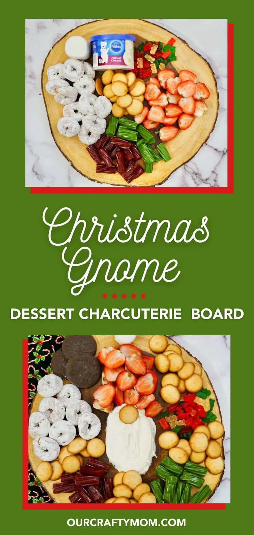 Christmas gnome dessert charcuterie board