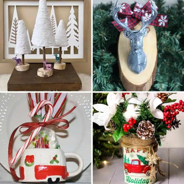 Dollar Tree Christmas crafts feature image collage
