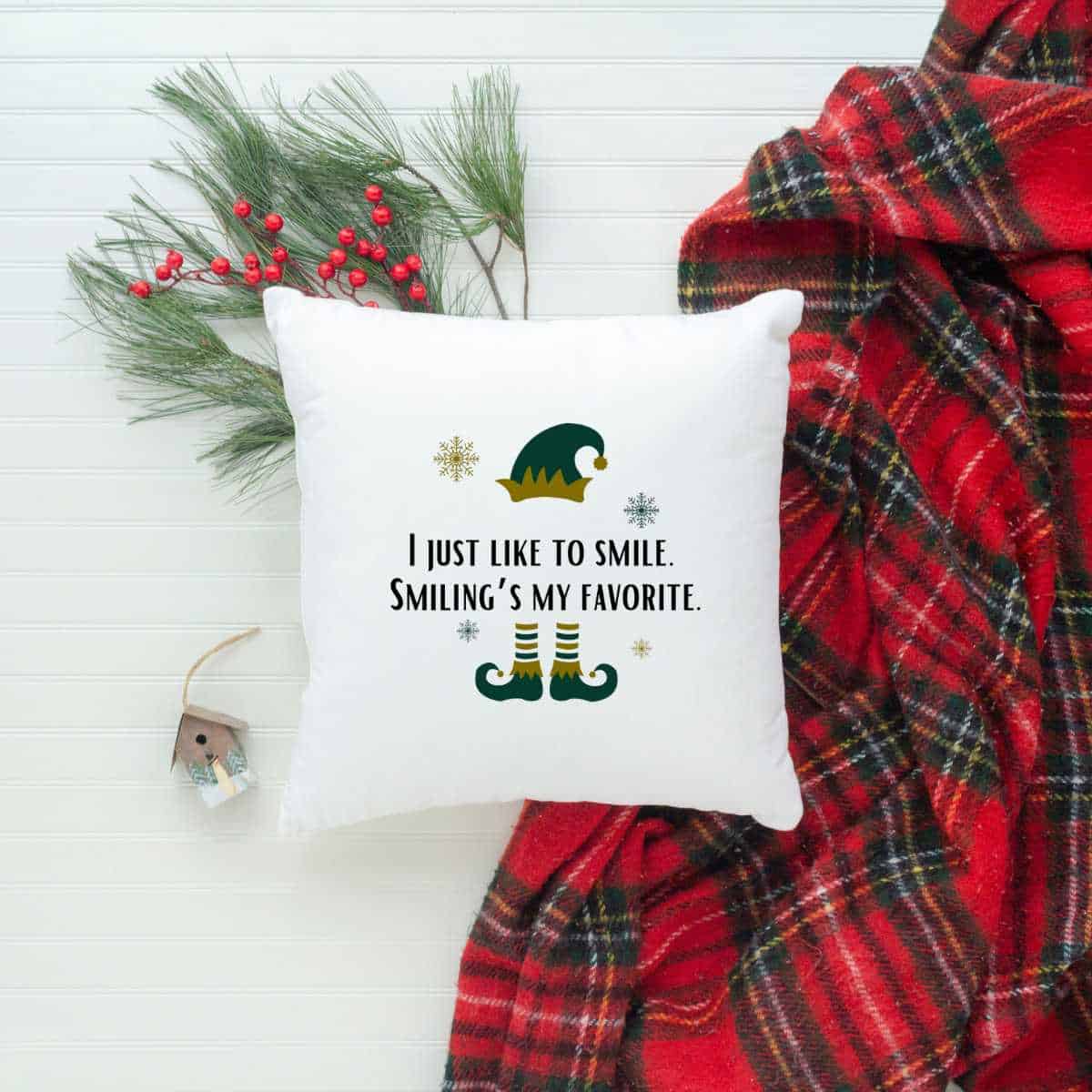 elf quote on pillow