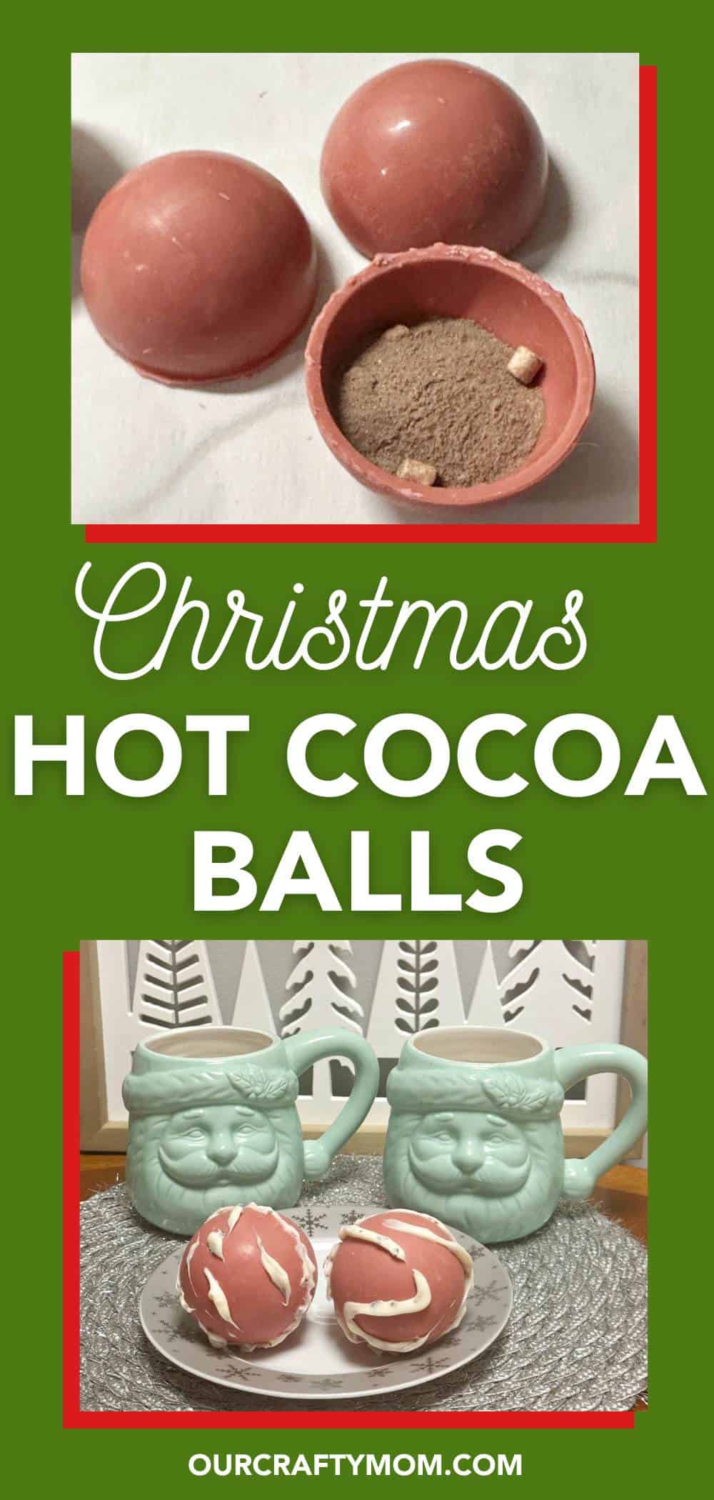 hot cocoa bombs pin with text