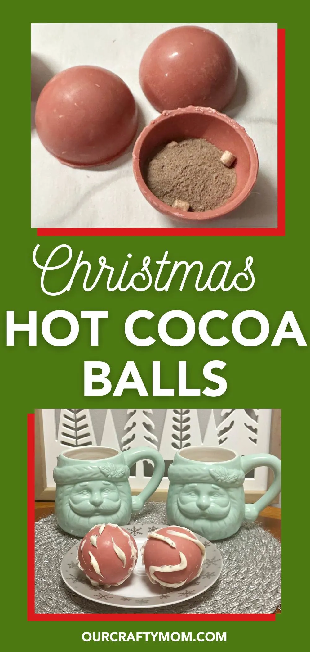 hot cocoa bombs pin with text